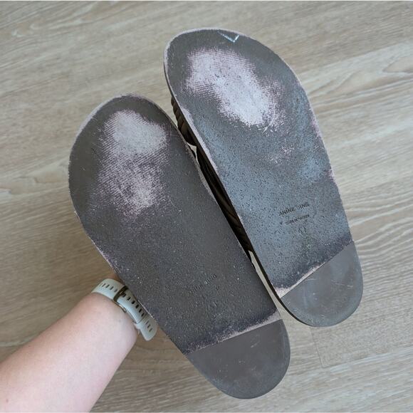 Anine Bing Ipanema Brown Leather Slides/Sandals, size 41 - Picture 6 of 10